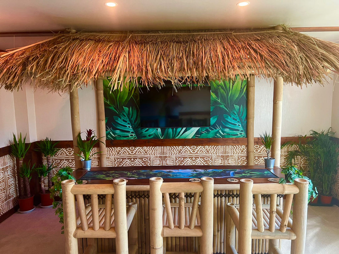 From Living Room to Tropical Paradise – A Stunning Custom Tiki Bar
