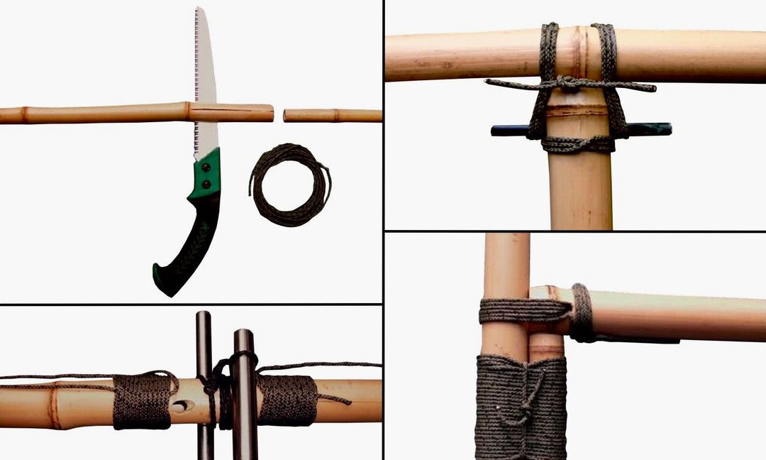 Bamboo Lashing Techniques - How to lash bamboo together
