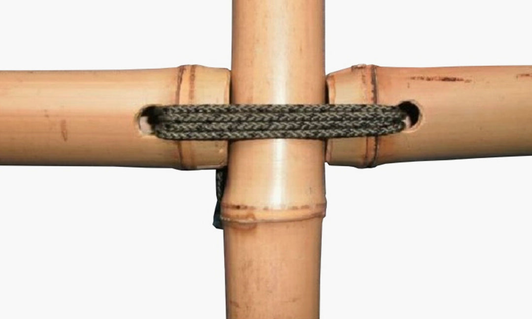 Drilled Lashing Joint - How to join bamboo together