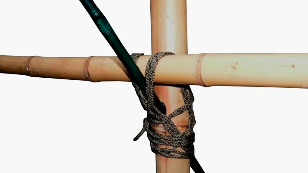 Slant-Peg Lashing Joint - How to attach bamboo together