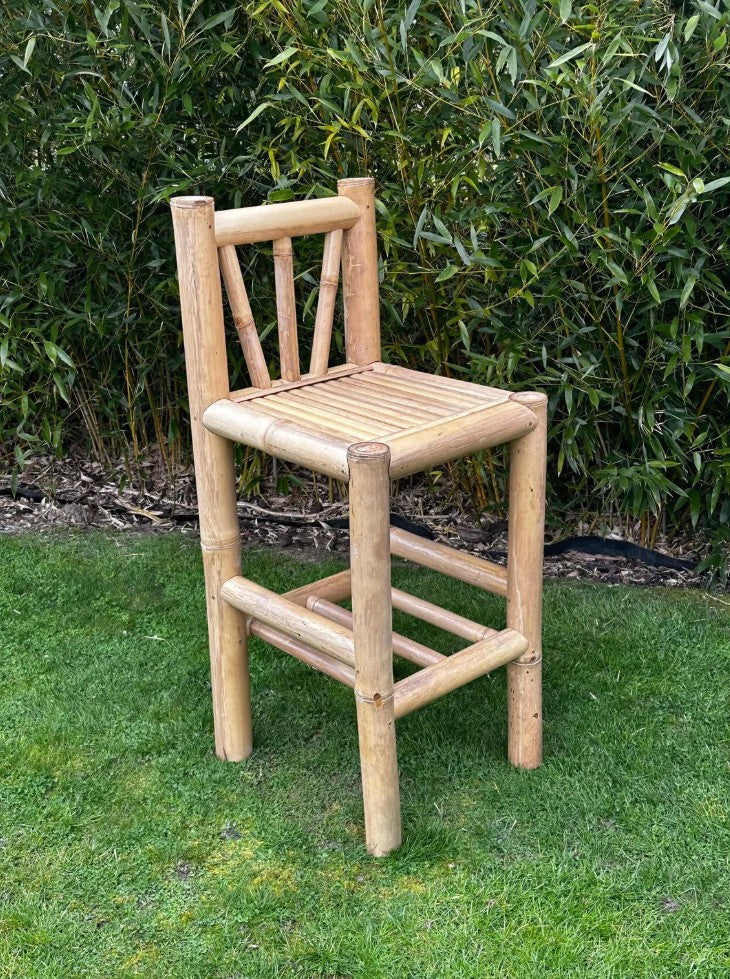 Handcrafted Natural Bamboo Tiki Bar Stool/Chair