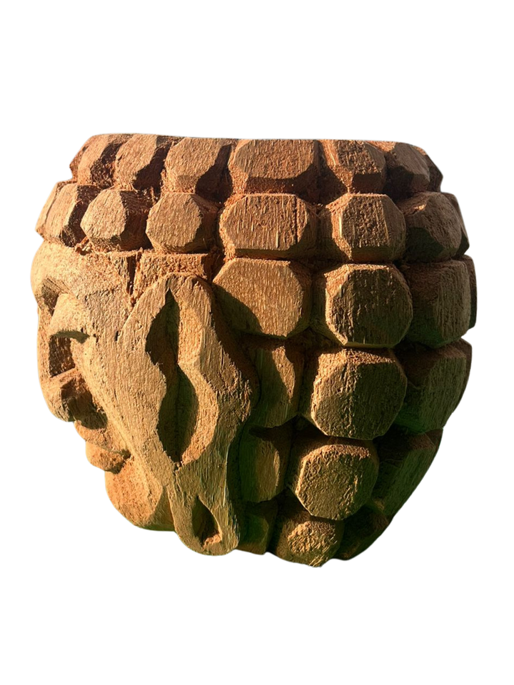 Handcrafted Coconut Buddha Decorative Pot