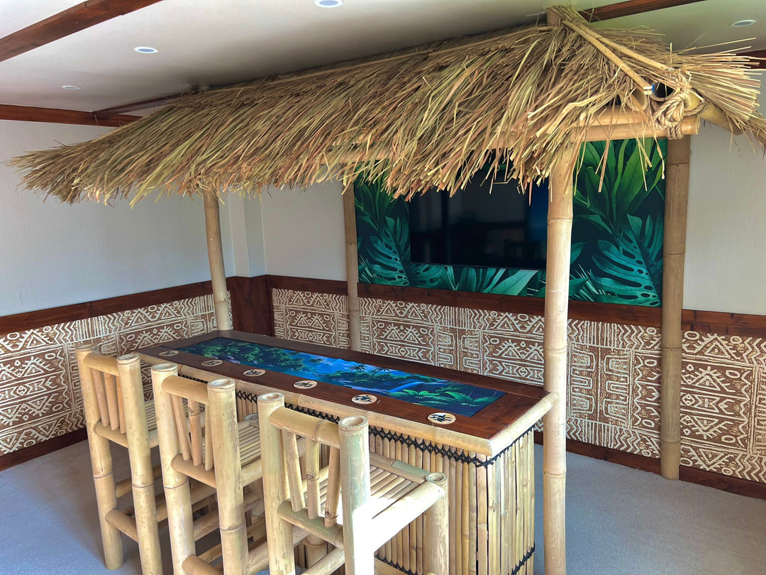 Natural Bamboo Slat Fence Panel