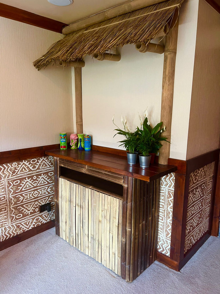 Natural Bamboo Slat Fence Panel