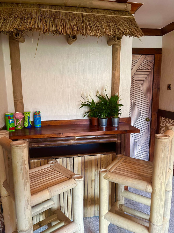 Handcrafted Natural Bamboo Tiki Bar Stool/Chair