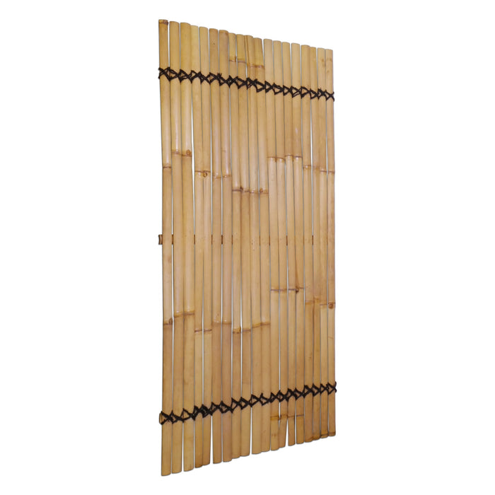 Natural Bamboo Slat Fence Panel