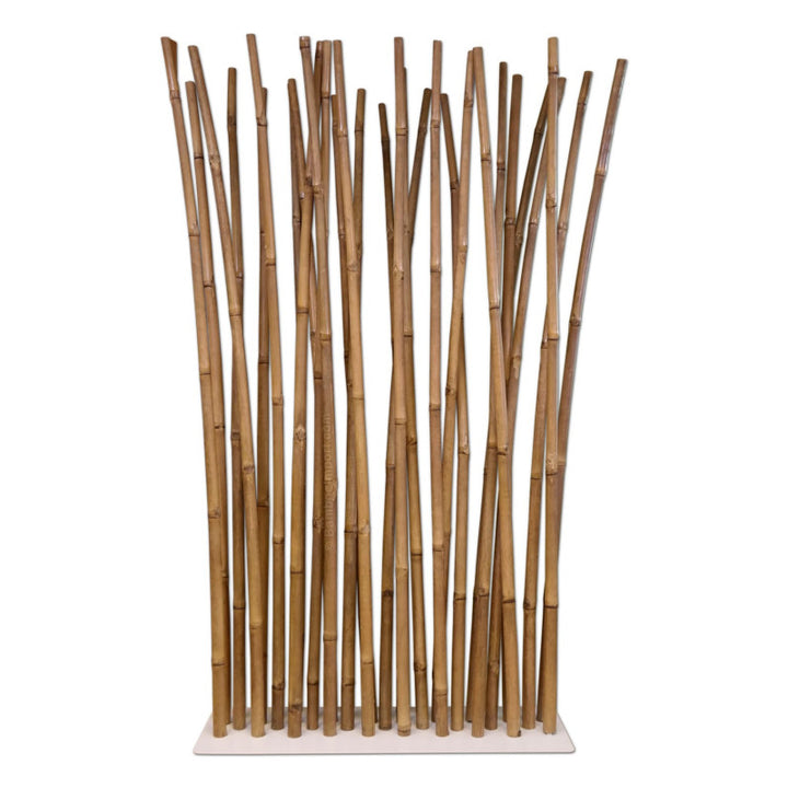 Bamboo Room Divider on White Base Plate 100 x 200 cm