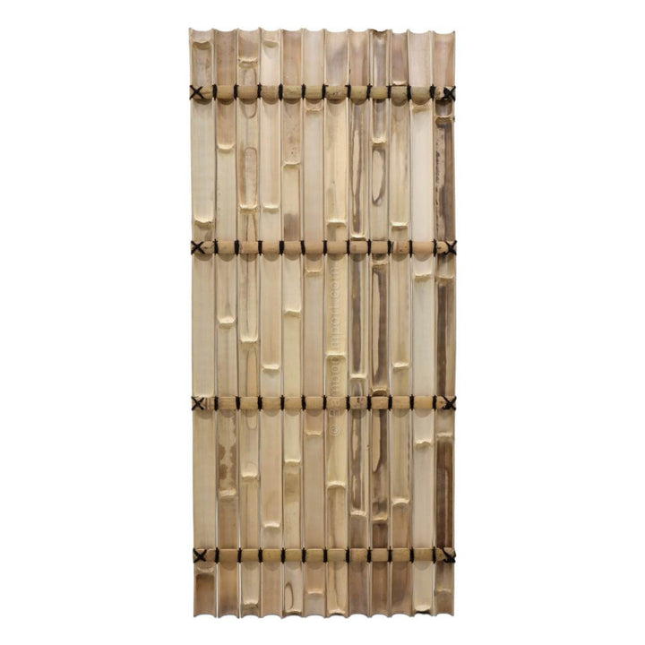 Half Round Black Bamboo Fence Screen