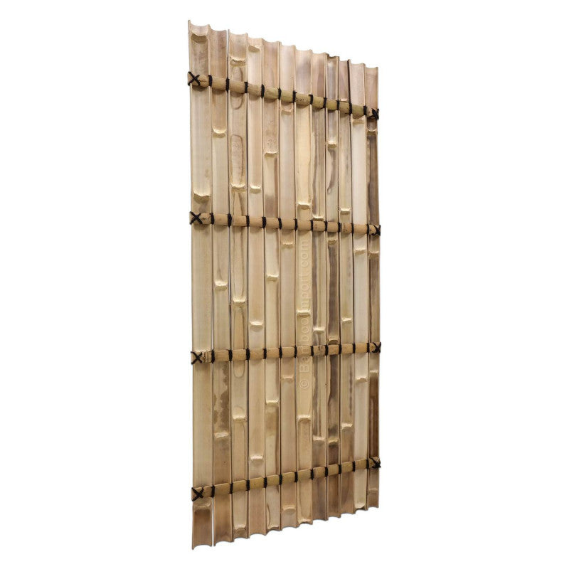 Half Round Black Bamboo Fence Screen