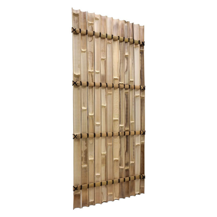 Half Round Black Bamboo Fence Screen
