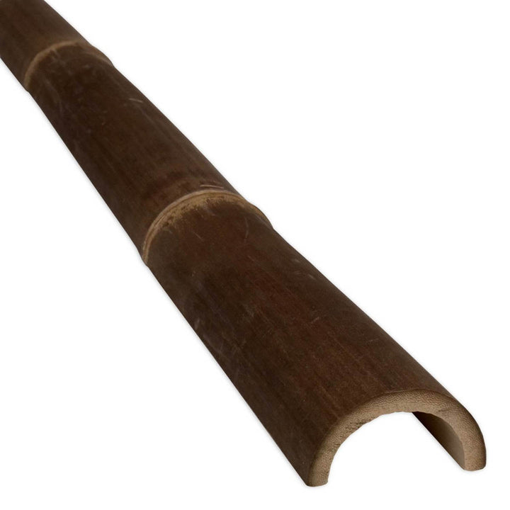 Long Lengths - Half Round Black Bamboo Pole Java
