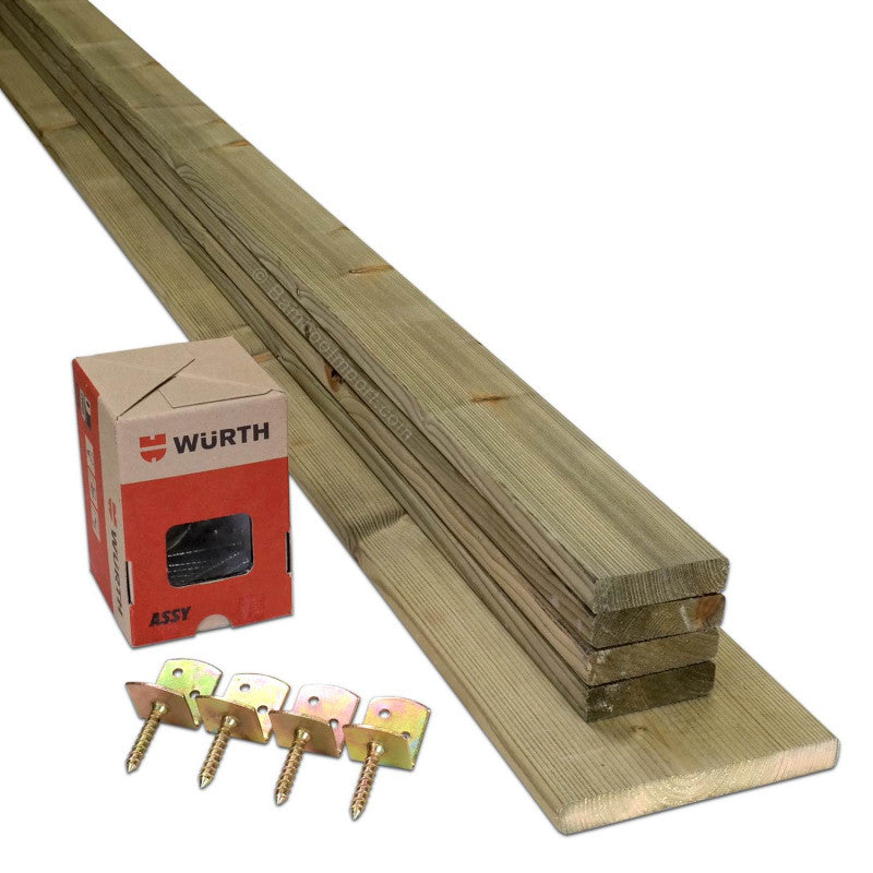 Wooden Installation Kit for Bamboo Fences 180 cm