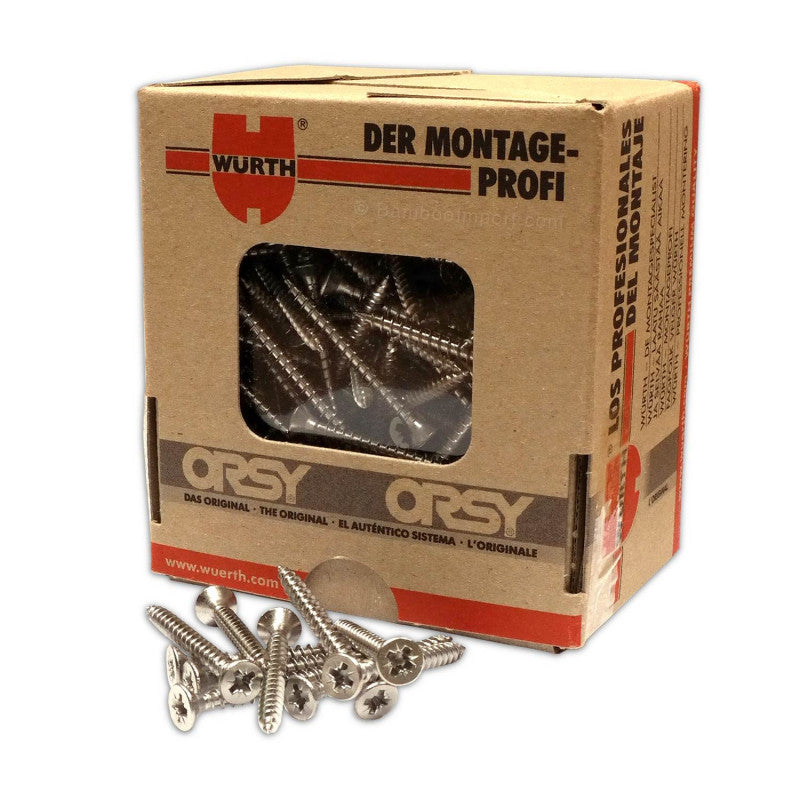 Stainless Steel Screws with Countersunk Cross Head 4 x 40 mm - 200 pcs