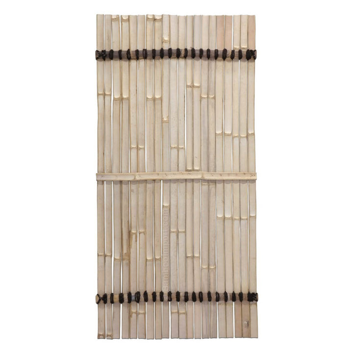 Black Bamboo Slat Fence Panel