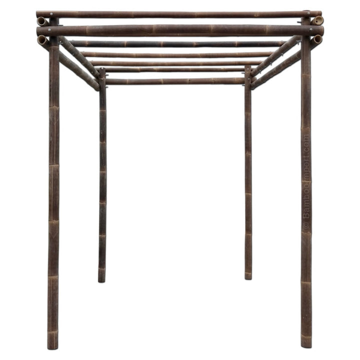 Dark Java Bamboo Pergola 2m x 3m + 1L Black Bamboo Renovator