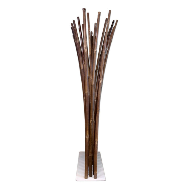Black Bamboo Room Divider on White Base Plate 100 x 200 cm